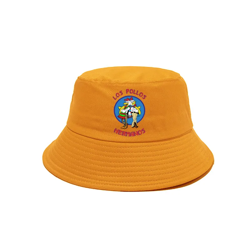 Los Pollos Hermanos 버킷햇, 야외 코튼 파나마 모자, 시원한 선캡, 밥 모자, 여름 신상