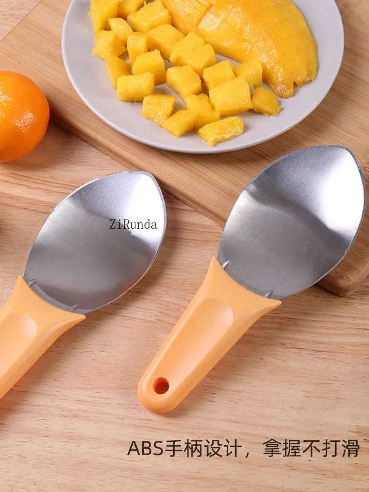 *Mango spoon diced eating watermelon avocado chopping special knife stainless steel fruit segmentation digging mold