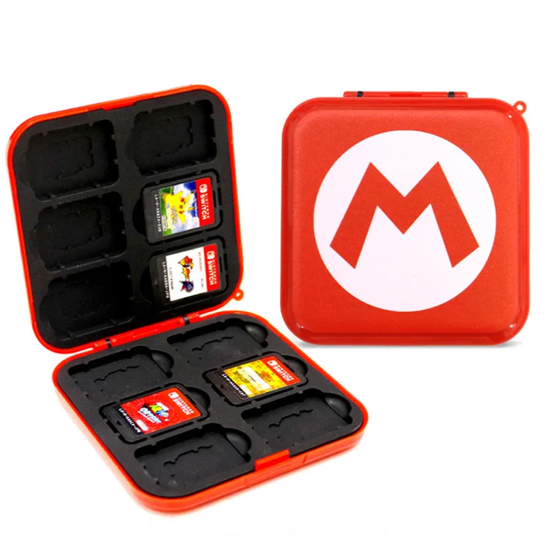 Boîte de rangement portable antichoc pour cartes de jeu Nintendo Switch,  étui pour accessoires, coque rigide, forêt d'animaux, 12 en 1