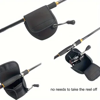 1pc/2pcs Spinning Fishing Reel Bag Neoprene Reel Protective Case Cover Outdoor Fishing Bag 1
