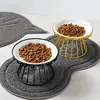 Food Water Treats For Cats &amp Doggie Cat Stand Bowl Dogs Supplies Ceramic Raised Pet Bowl Outdoor Feeding Drinking Accessories 5