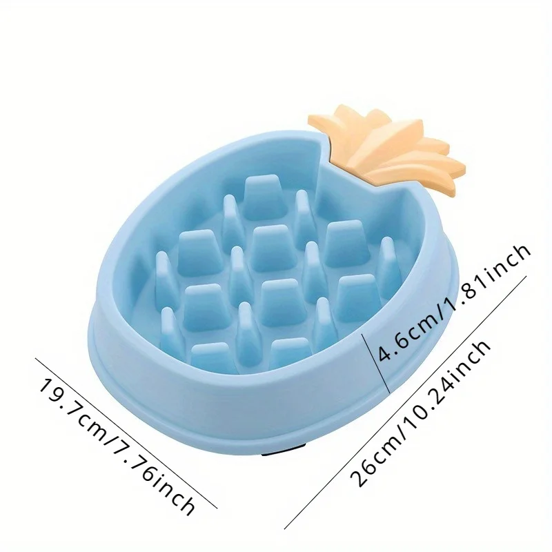 1pc Pineapple Shaped Slow Feeder Pet Bowl Anti-choking Dog Food and Water Bowl Pet Slow Feeding Basin Pet Puzzle Food Feeder