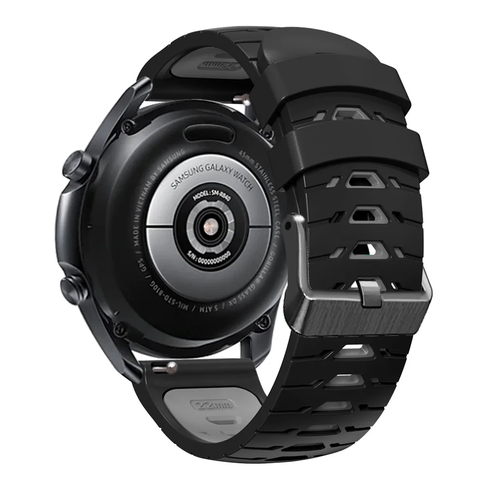 Premium 22mm Silicone Sport Watchband - Durable and Stylish Bracelet Strap