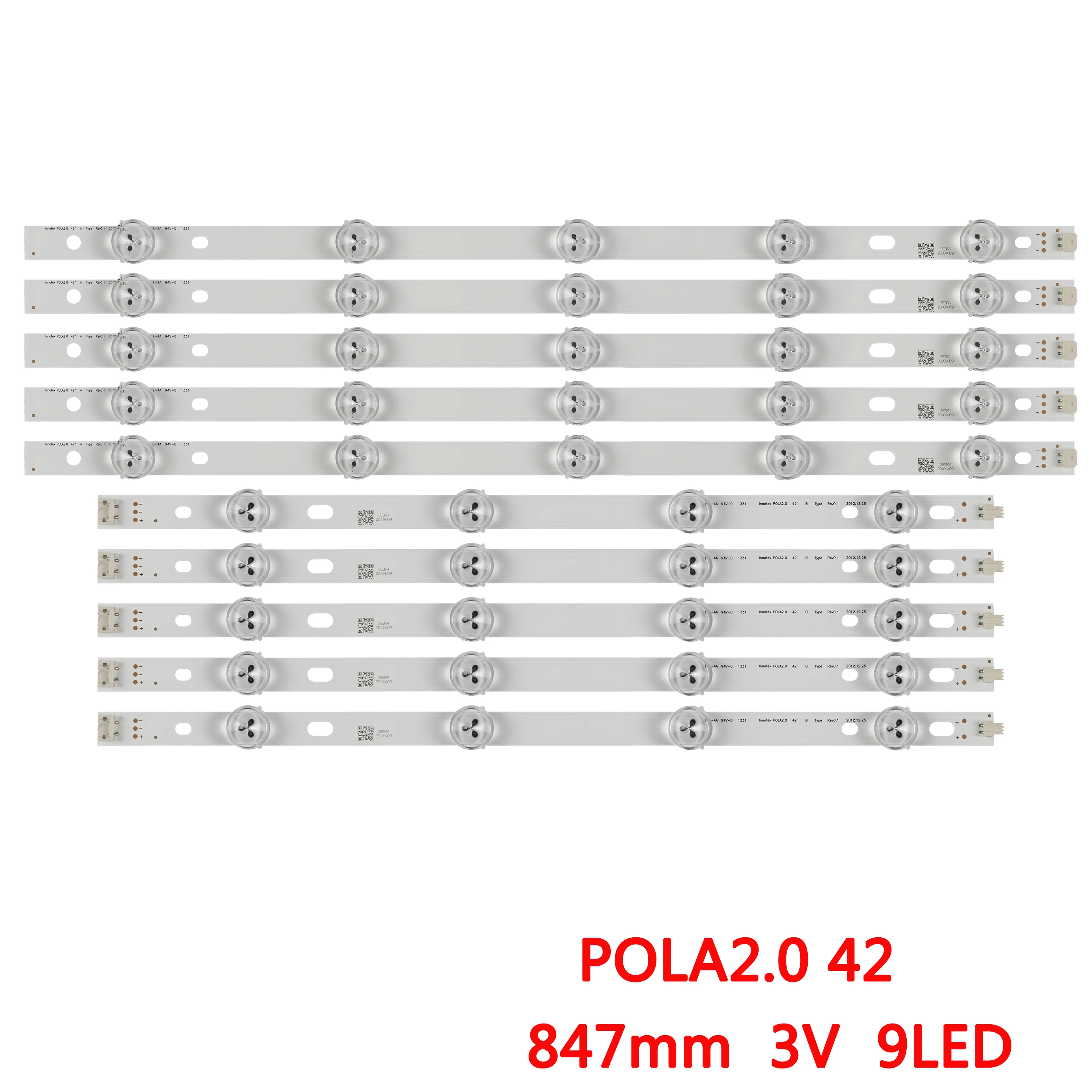 

10PCS LED Backlight strip For LG INNOTEK POLA2.0 42" TV T420HVN05.0 T420HVN05.2 42LN5758 42LN5406-ZA 42ln5460 42LN5750 42LN575S