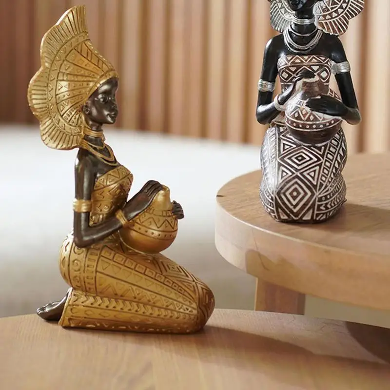 

African Statues And Sculptures Decorative African Women Statue African Sculpture Home Decor For Table Bedroom Dining Room