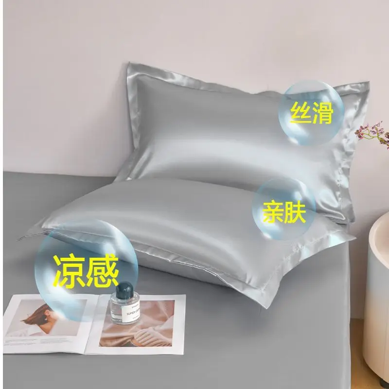 2 adet çok ipek yastık kılıfı dut ipek yastık örtüsü yastık havlu çifti yatak aksesuarları çift taraflı cilt dostu süslemeler