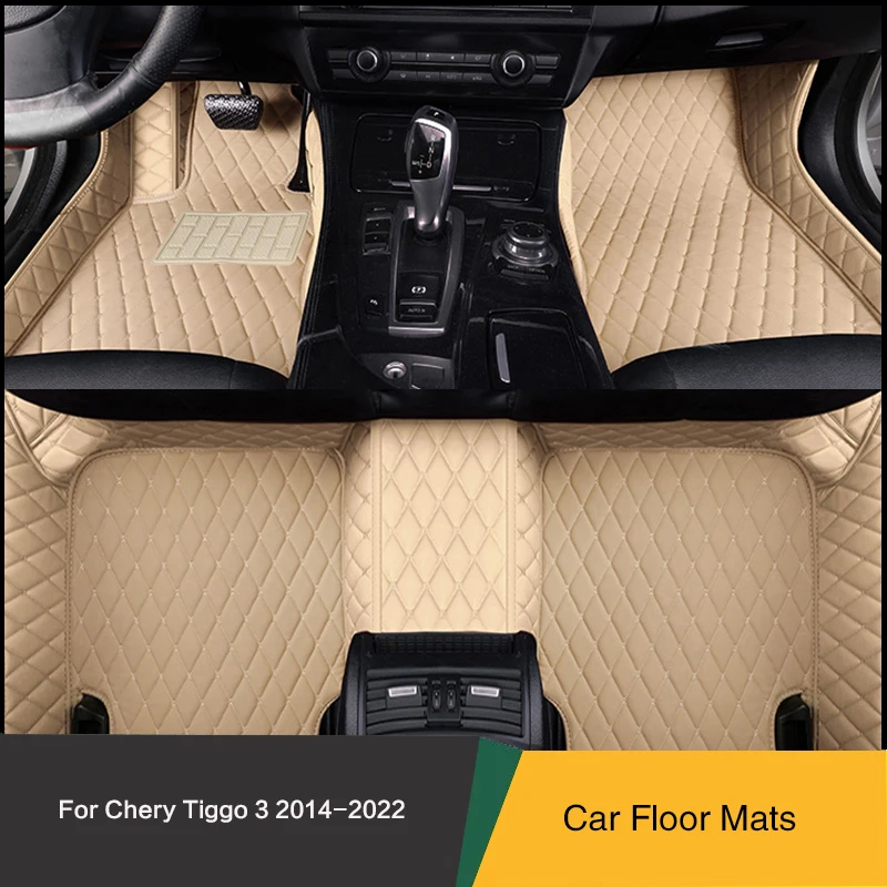 

Автомобильные коврики на заказ, специальные кожаные коврики для Chery Tiggo 3 2014-2022 года, водонепроницаемые автомобильные аксессуары