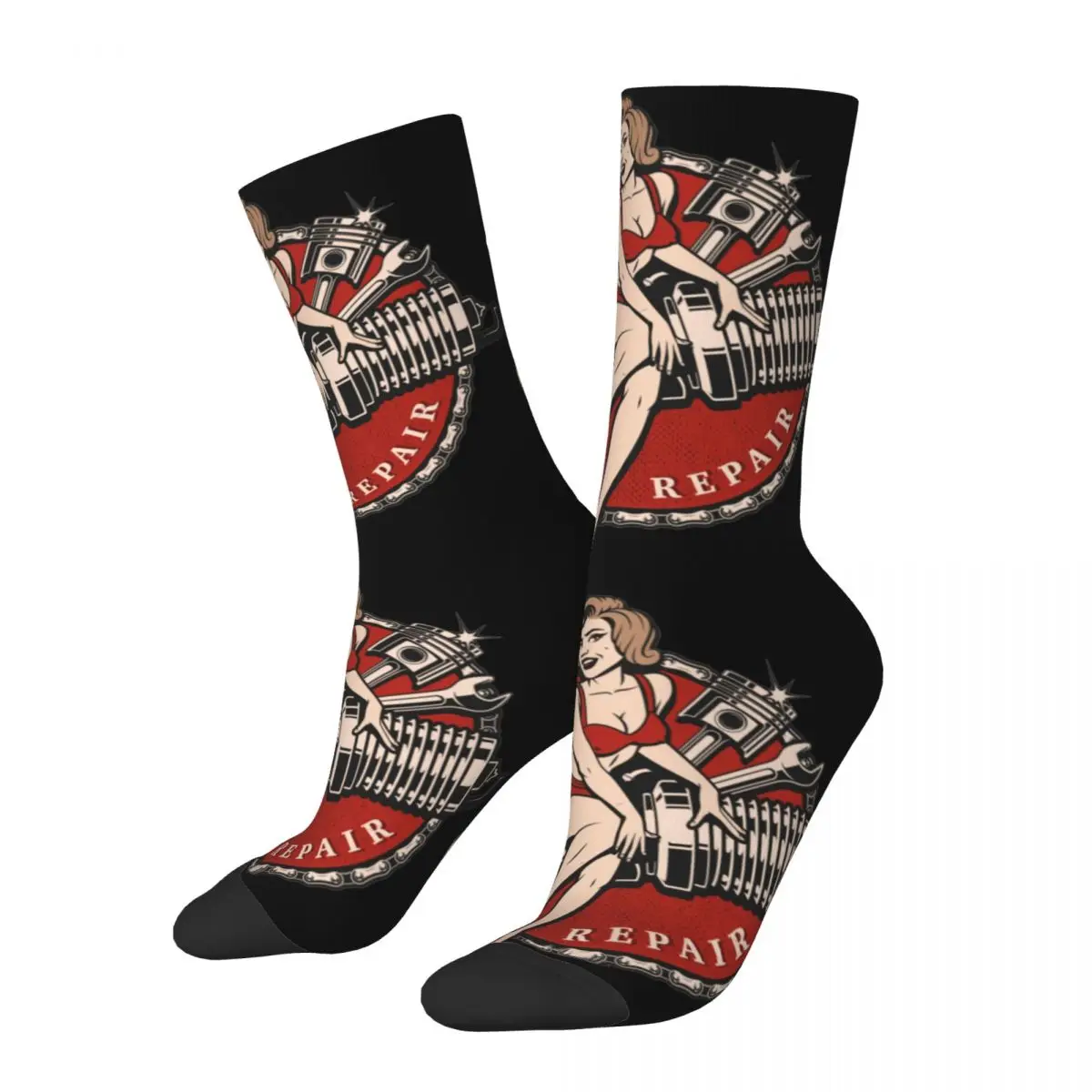 

Cool Men's Women's Rockabilly Old School Dress Socks Retro Accessories Warm Socks Cute Best Gifts