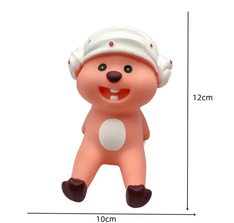 Cute Ruby Beaver Lazy Phone Stand Desktop Decoration Pendant Trendy Toy Model Doll phone and tablet stand