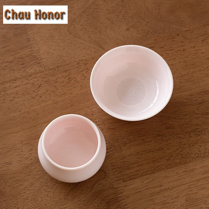 Jade Mud Cherry Powder Ceramics Filter Screen Tea Strainer Tea Leaf Spice Tea Filter Tea Leak Holder Kung Fu Teaware Accessories