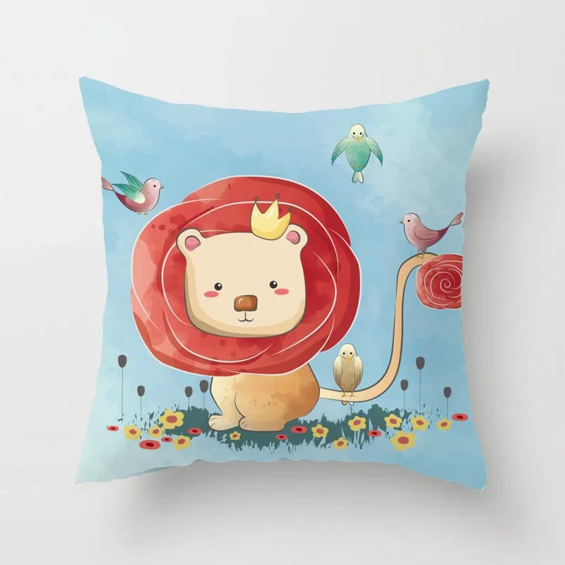 

Cute animals Cushions Covers,Geometric Abstract Art Throw Pillow Case Sofa Cushion Cover Home Decor (45cm x 45cm)