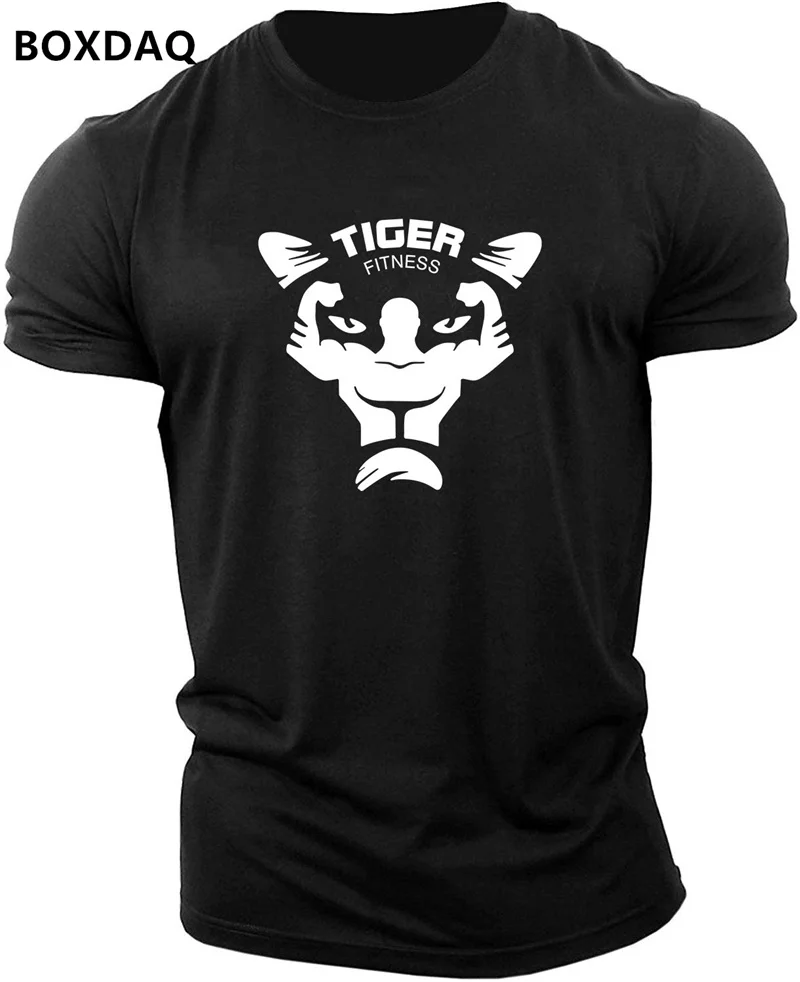 

Men Fitness Sports Style T-Shirts Summer Short Sleeve Abstract Tiger Pattern 3d Print Street Male Tees 6XL Plus Size Casual Tops