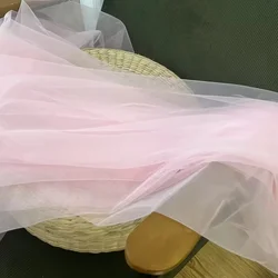 Elegant Yellow Soft Tulle Fabric for Weddings and Formal Events (Pink)