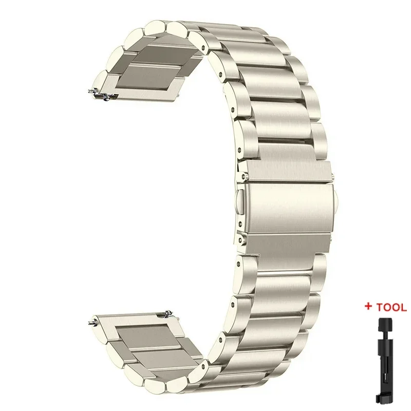 Stainless Steel Replacement Watch Band - 22mm Metal Strap Bracelet Accessories