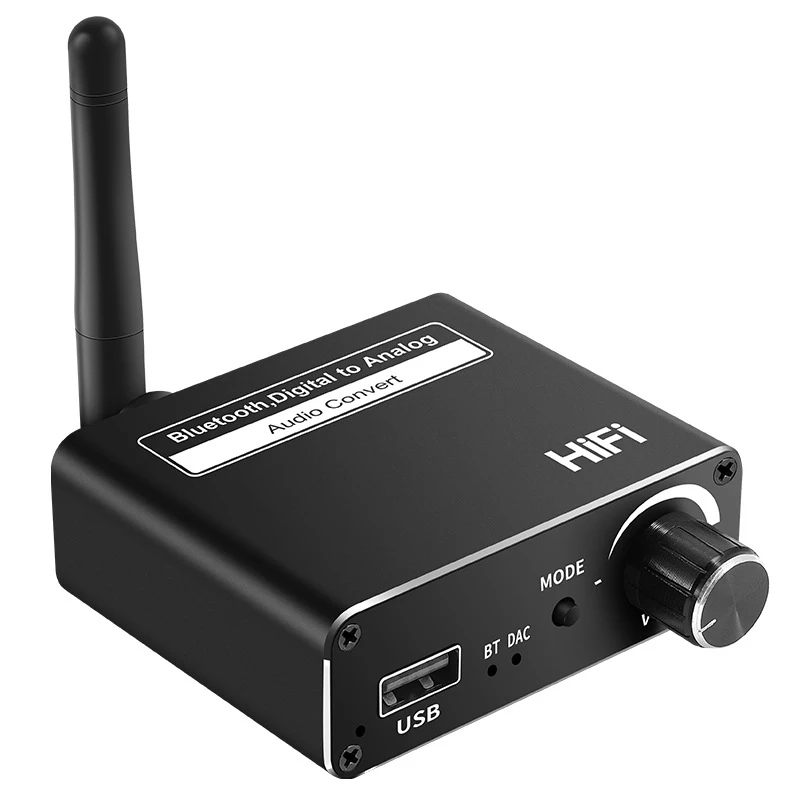 3 in 1 Digital to Analog Audio DAC Converter Optical Fiber Coaxial to 3.5MM AUX RCA Amplifier Car kit Speaker Bluetooth Receiver 