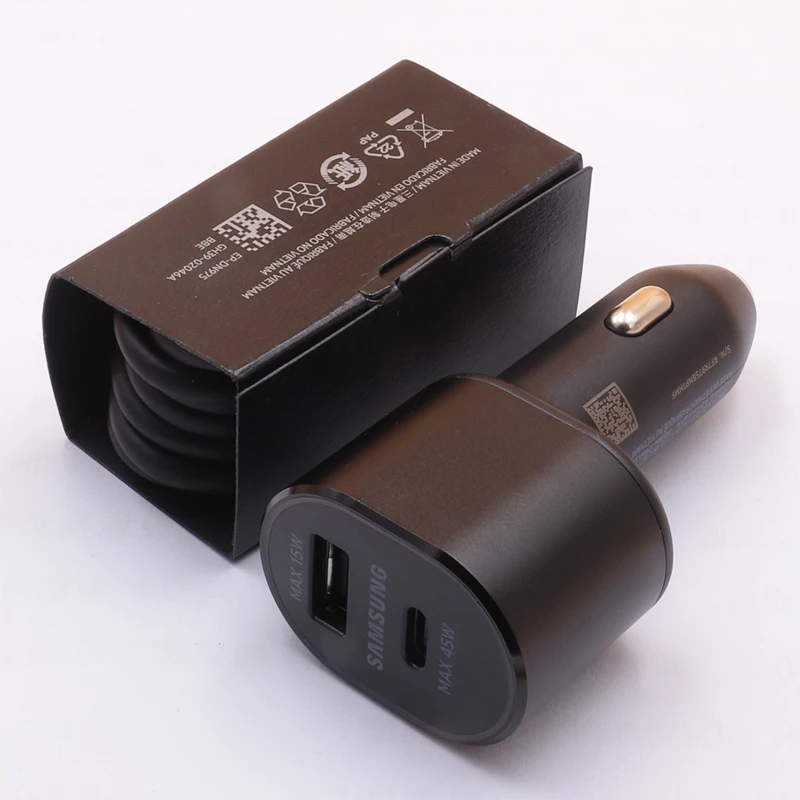 60W Super Fast USB-C Car Charger with Dual Outputs and Charging Cable