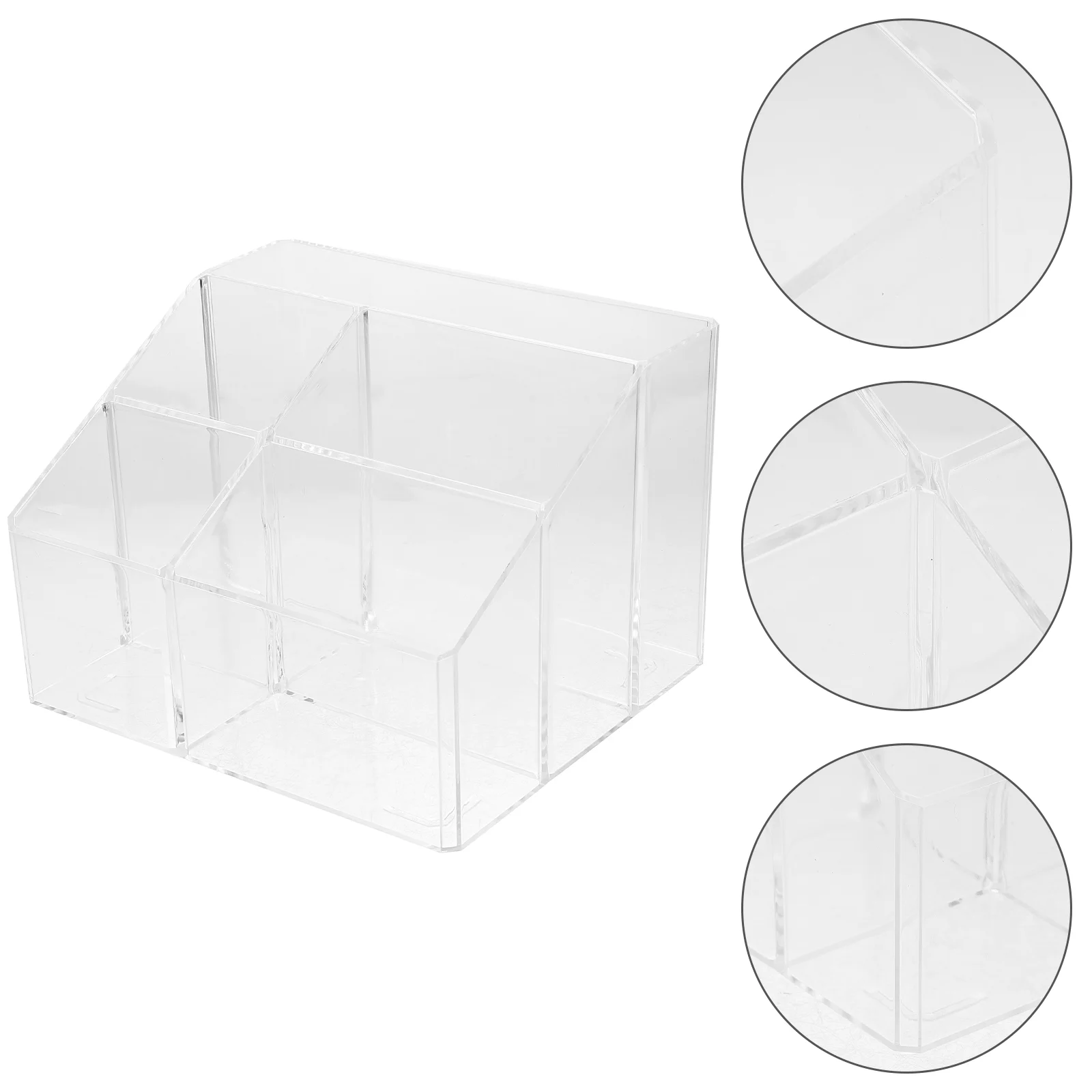 

Acrylic Storage Box Organizer for Desk Desktop Pencil Tabletop Holder Brush Office