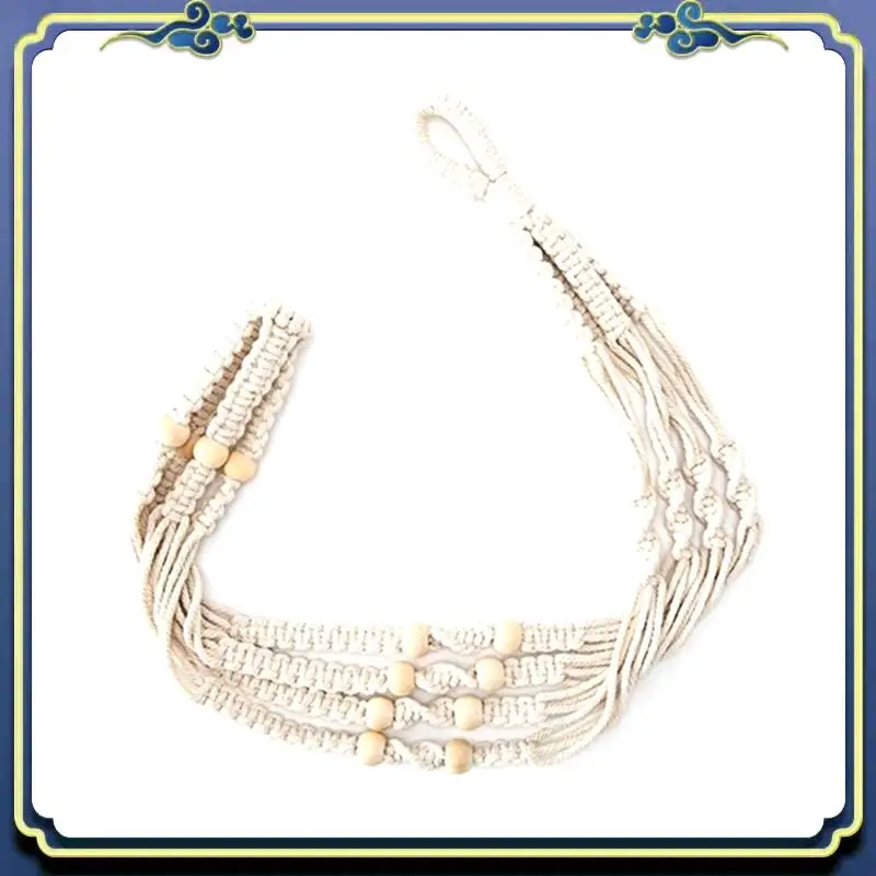 최신 수제 Macrame 식물 옷걸이 실내 교수형 화분 바구니 짠 코튼 로프 꽃 ..