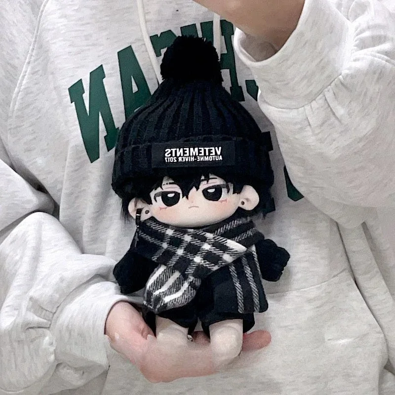 Cool Handsome Fashion Trend Clothes Set 20cm Plush Cotton Stuffed Doll No Attribute Costume Accessories Outfit Birthday Gift 3