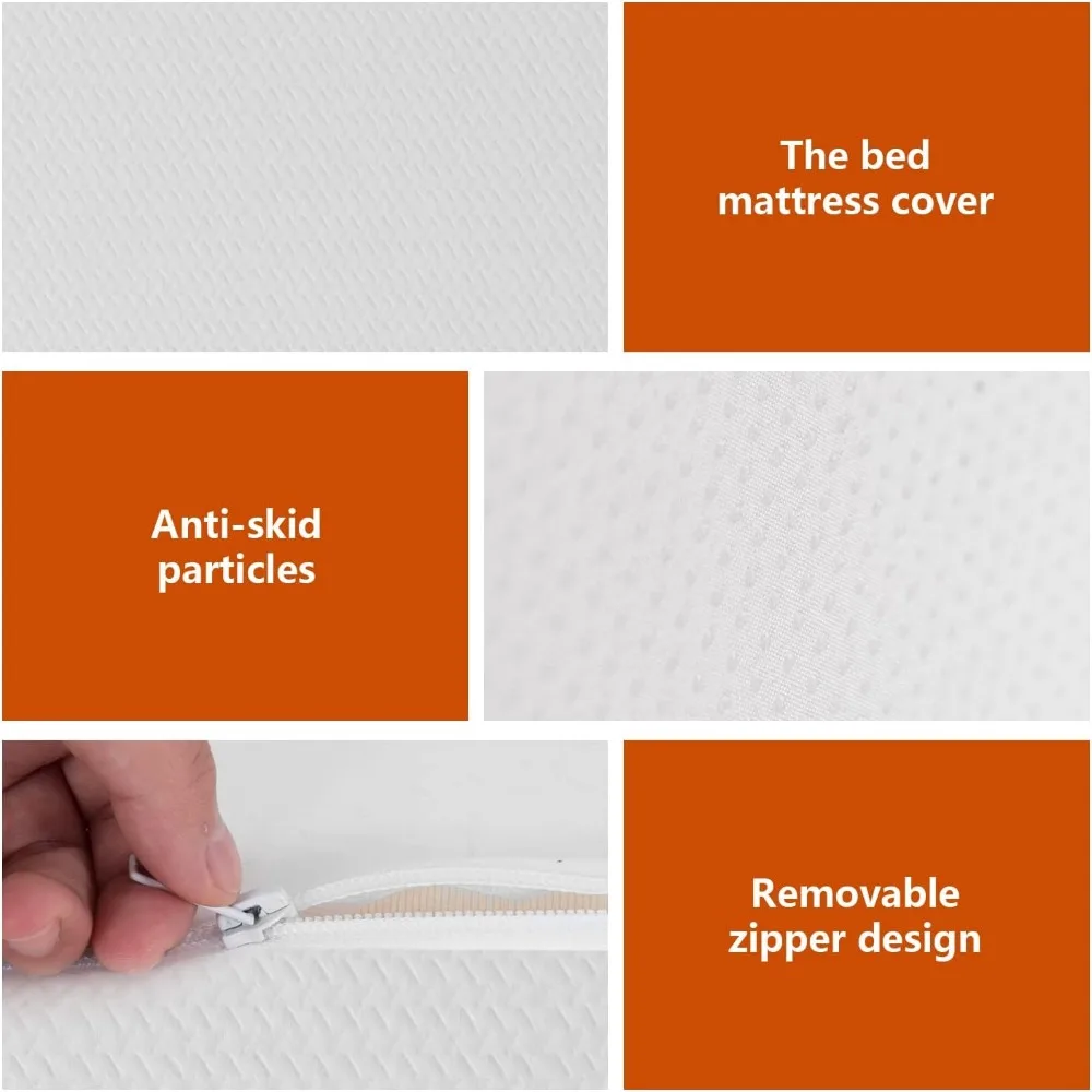 Mattress 12 Inch Gel Memory Foam Mattress with Breathable & Washable Soft Fabric Zippered Cover, Pressure Relief Bed Mattress 5