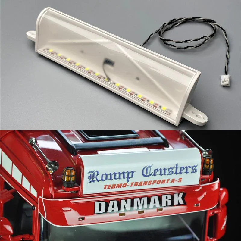 

LED Roof Sun Visor Light Advertising Light Boxes Parts for 1/14 Tamiya RC Truck Tipper SCANIA R470 R620 R730 DIY