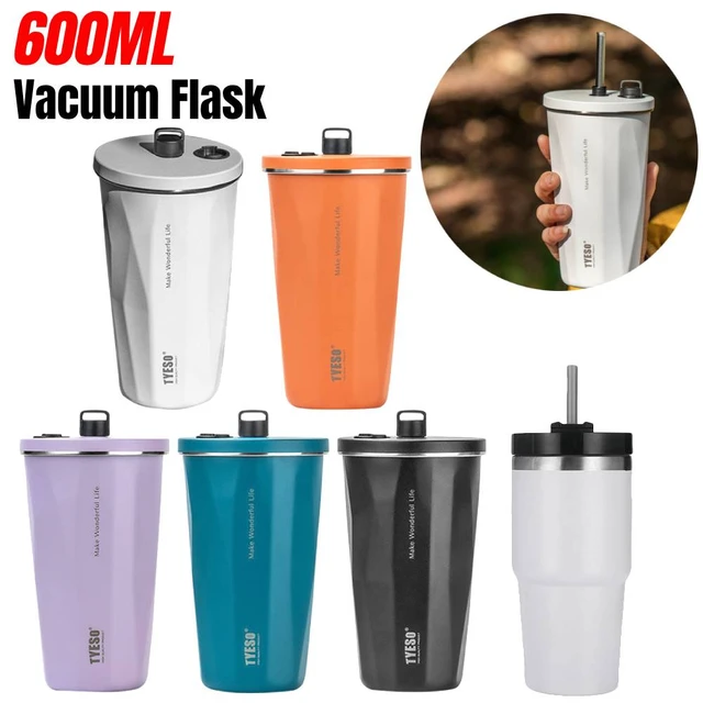 New Iced Coffee Cup Thermal Bottle Stainless Steel Vacuum-insulated Coffee  Tumbler Mug with Straw Travel Cup Tea Mug - AliExpress