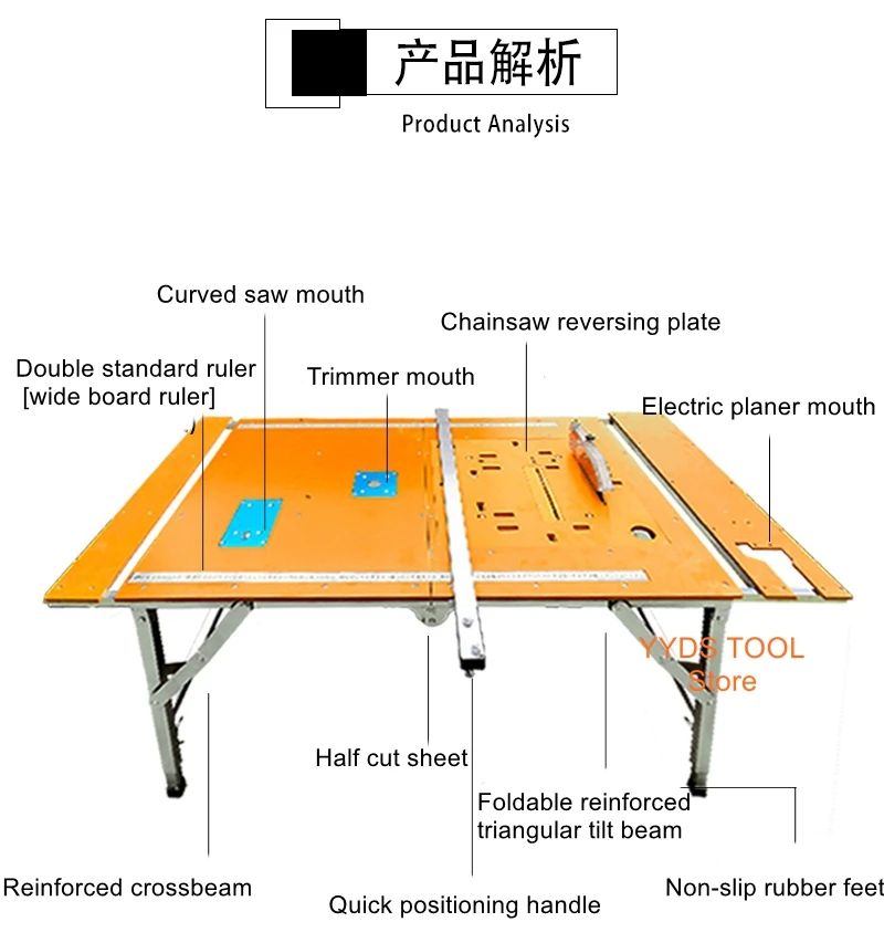 

Small woodworking saw table decoration inverted push table saw portable folding saw table multifunctional lifting table