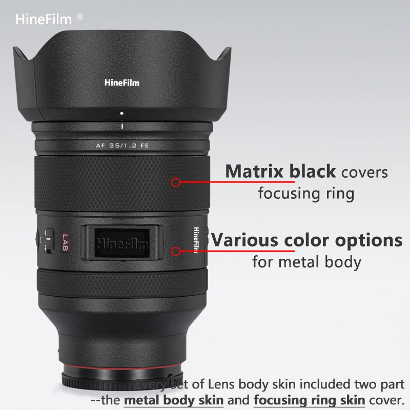 Viltrox AF 35mm F1.2 LAB FE 마운트 렌즈 스티커 용 Hinefilm 스킨 Viltrox AF35 F1.2 랩 35 1.2 커버 용 35F1.2 렌즈 데칼 스킨