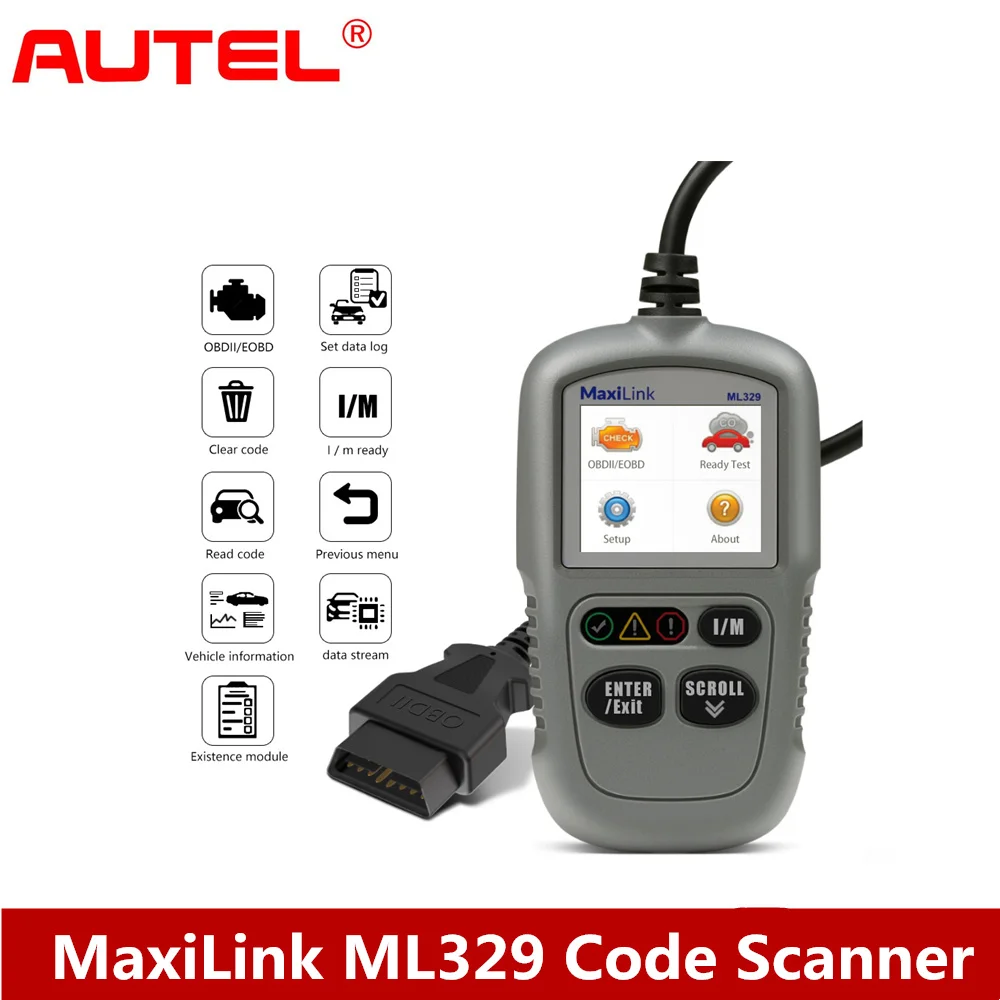 

Autel MaxiLink ML329 считыватель кодов инструмент для сканирования ошибки двигателя (расширенная версия Autel AL319)