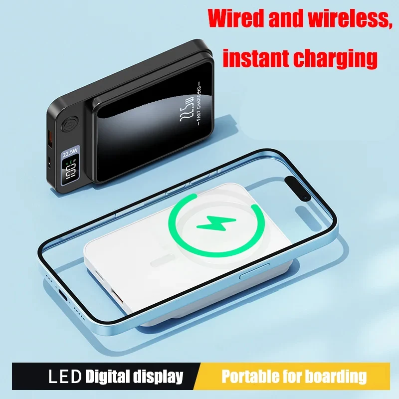 Magnetic Wireless Power Bank 100000mAh 22.5W Fast Charging External Battery Charger for Huawei Samsung iPhone 12PD 20W Powerbank