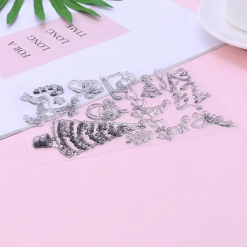 DIY 카드 용 투명 실리콘 스탬프 장식 스텐실 Scrapbooking Dropship 만들기