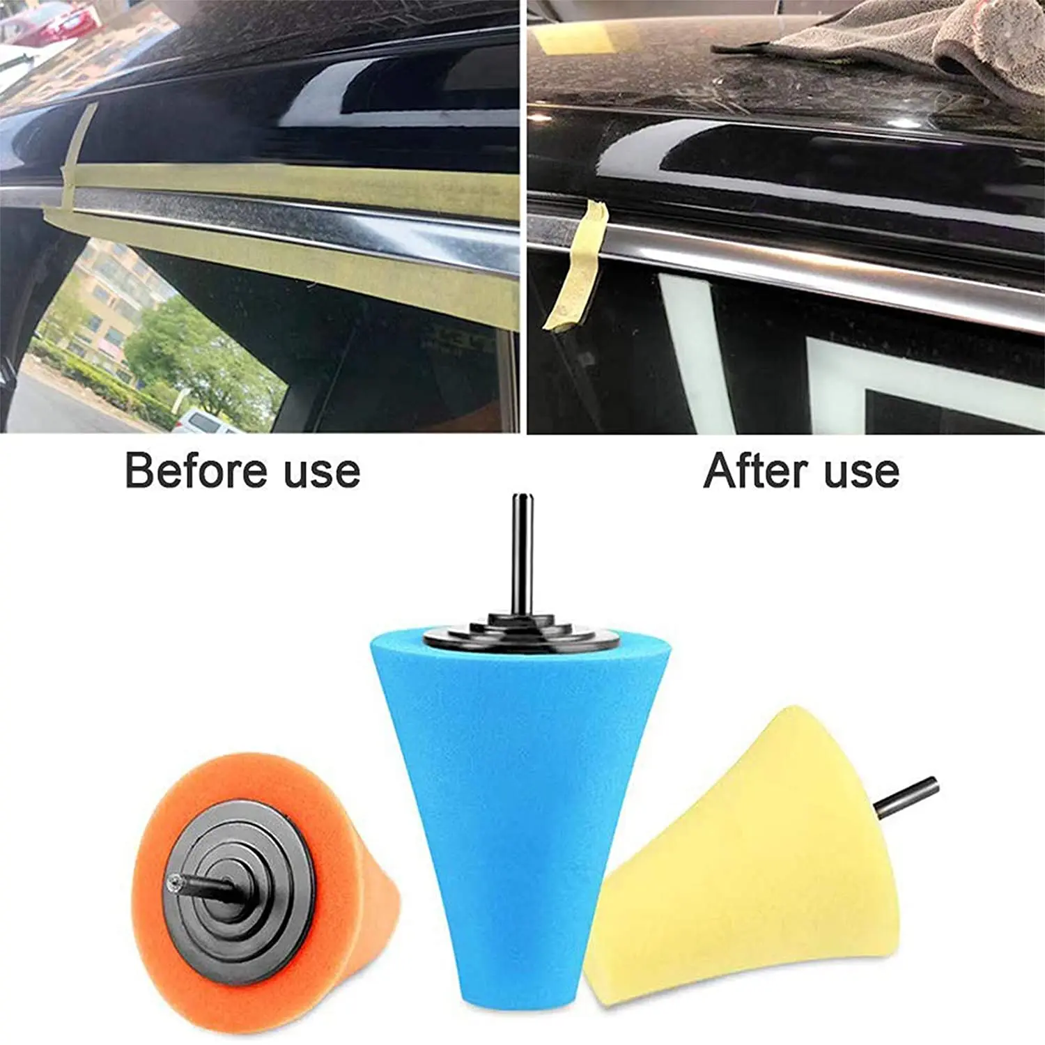 14 Pcs Car Buffers and Polishers Kit Sponge Pad for Polishing Automotive  Car Wheels Hub Care Metal Plastic Ceramic and Glass - AliExpress