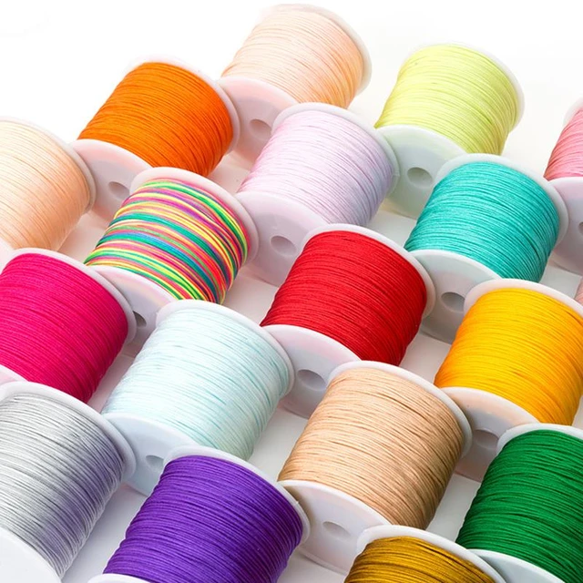 30M/Roll 0.4mm Nylon Cord Thread Chinese Knot Macrame Cord Bracelet Braided  String DIY Tassels