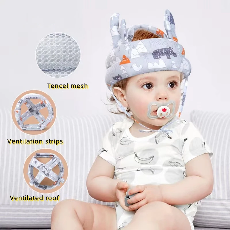 Head Protection Headgear Baby Safety Helmet Head Protection Hat Toddler Walk Crash Cap Adjustable Protective Headgear 1 PCS