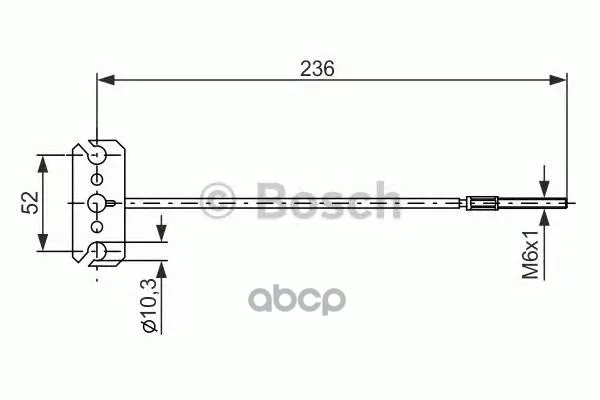 1 987 477 226_!трос ручника пер.\Nissan Almera 95/Primera P12/X-trail 03 Bosch арт. 1987477226 |