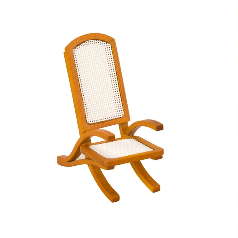 

Dollhouse Wood Chairs 1:12 Miniature Sofa Furniture Armchair Accessories