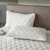 1Pc / 2Pc Waterproof Quilted Pillowcase Solid Color Pillow Cover Case 48x74cm Pillowsham Anti-Mite Anti-Bacterial Bedroom 2