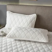 1Pc / 2Pc Waterproof Quilted Pillowcase Solid Color Pillow Cover Case 48x74cm Pillowsham Anti-Mite Anti-Bacterial Bedroom 2