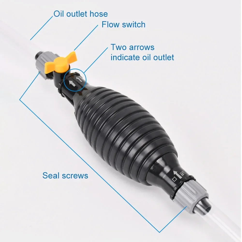 18mm Manual Fuel Pump oil syringe pump liquid transfer pump High Flow Car Motorcycle Hand Siphon Water Fish Tank Oil Gasoline Petrol Diesel Liquid Transfer Tool
