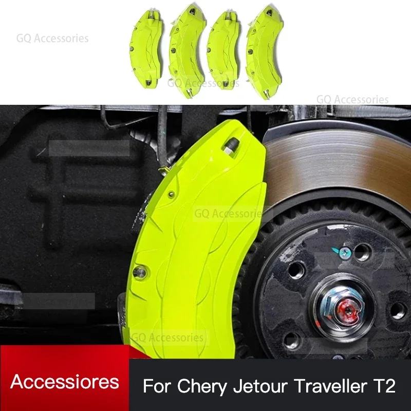 

Chery Jetour Traveller T2 2024 Jetour T2 4Pcs Front Rear Brake Caliper Cover Aluminum Metal Caliper Cover Kit Wheel Modification