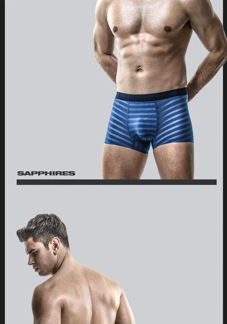 Herren-Unterwäsche aus Eisseide, Sommer-Dünne Boxershorts, Nahtlose Modal-Vier-Ecken-Shorts, Atmungsaktiv und Antibakteriell, Trendige Shorts – Detail 15