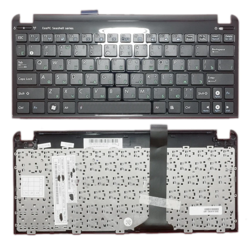 Клавиатура для Asus Eee PC 1015PE русская черная с черным топкейсом | Компьютеры и офис
