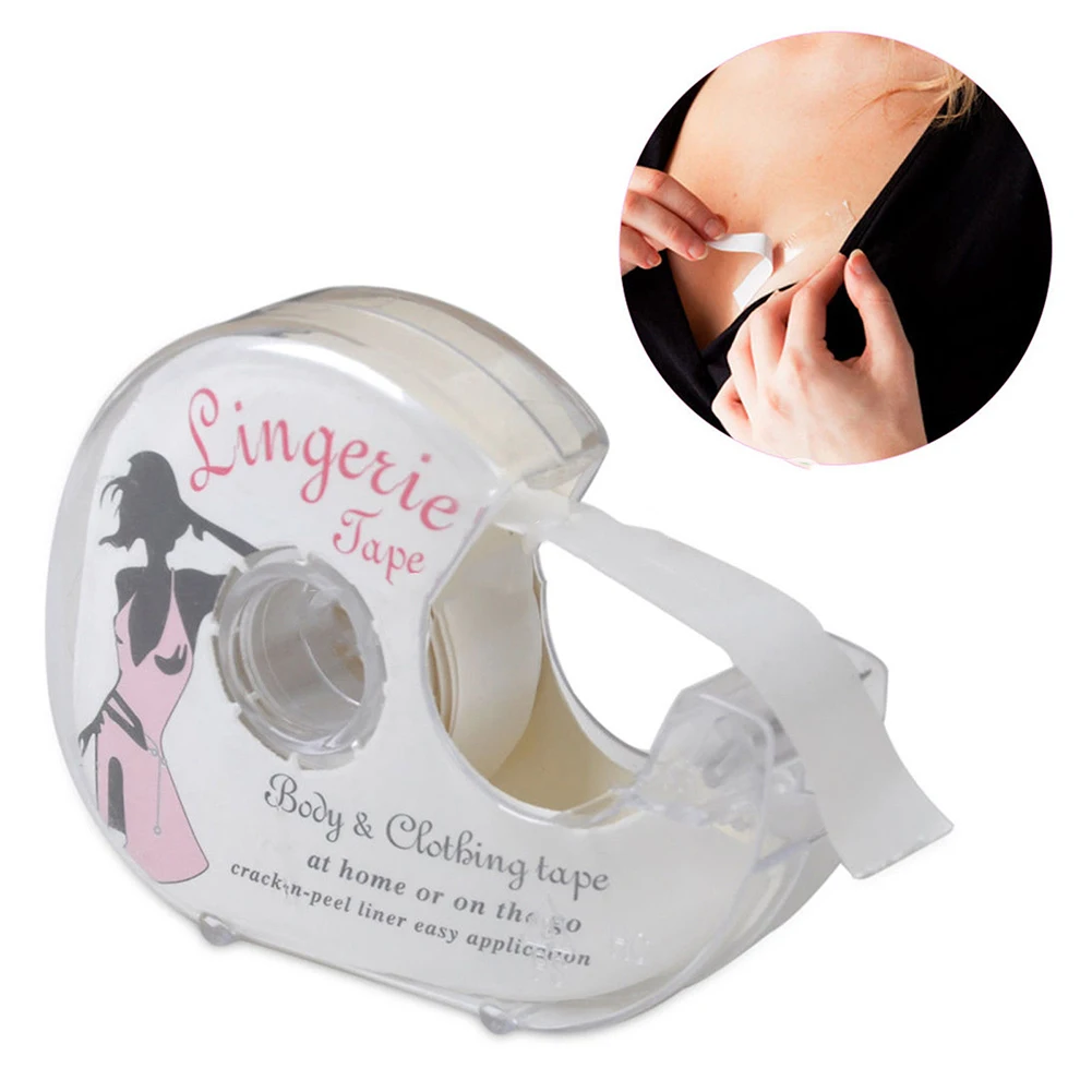 Clear Double Sided Tape for Clothing Body Transparent Strong Adhesive for All Skin Tones Fabric 3 Invisible Women