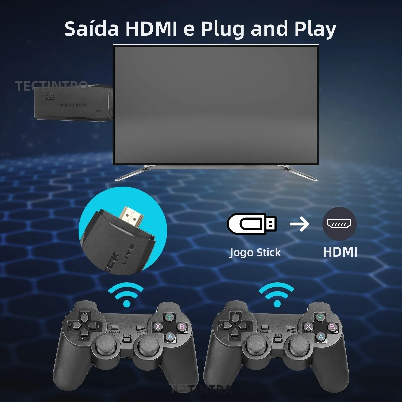 M8 Video Game Console 4K HD Built-in 20000 Games Wireless Controller TV Game Stick Retro Handheld Game Player Dropshipping view 5