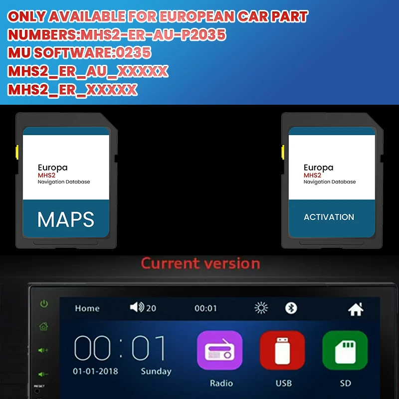 2024 Navigation SD card satellite map update for Audi MMI
