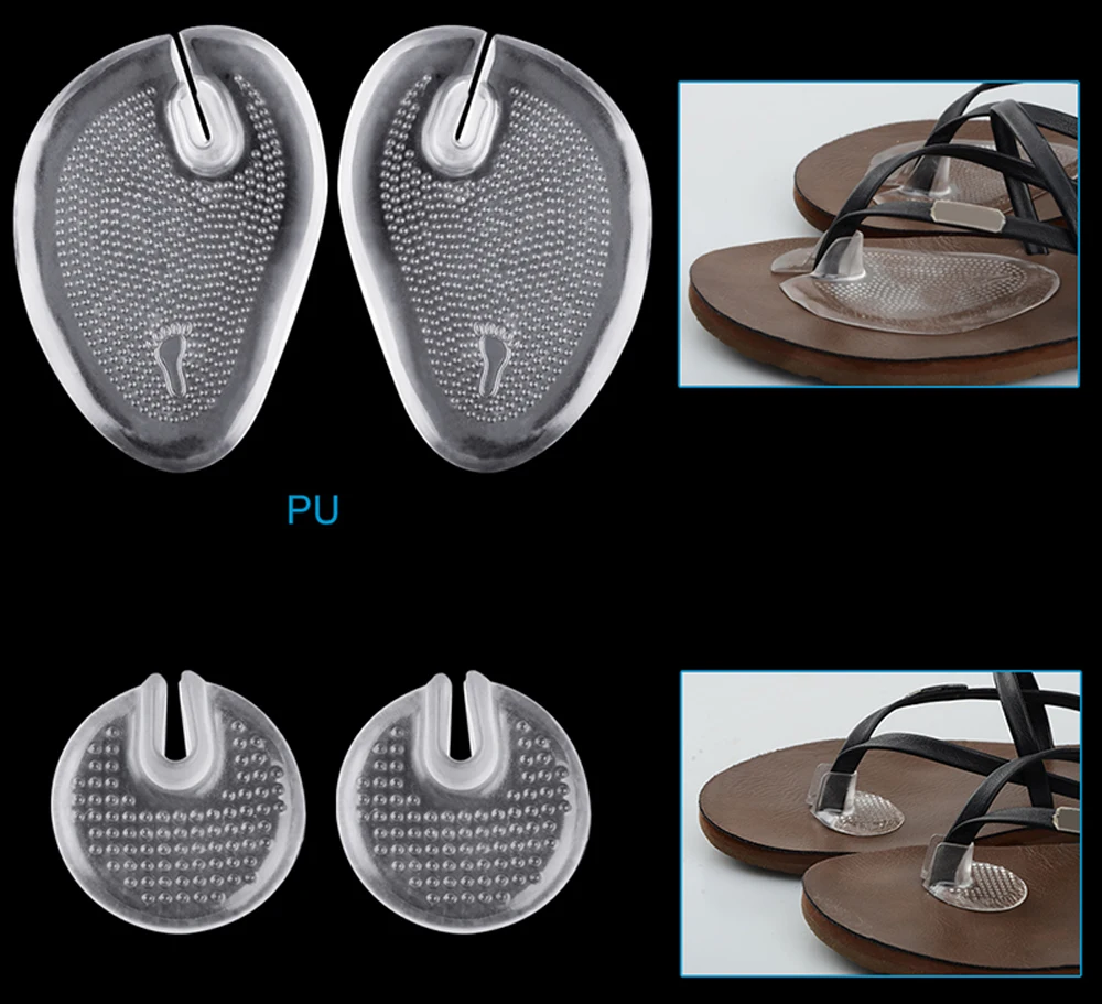 Shoe Insoles Heel Cushion Insole Heel Patch Insole Heel Insoles Toe Pads Forefoot Pads Invisible Flip Flop Sandals Silicone Slip Resistant