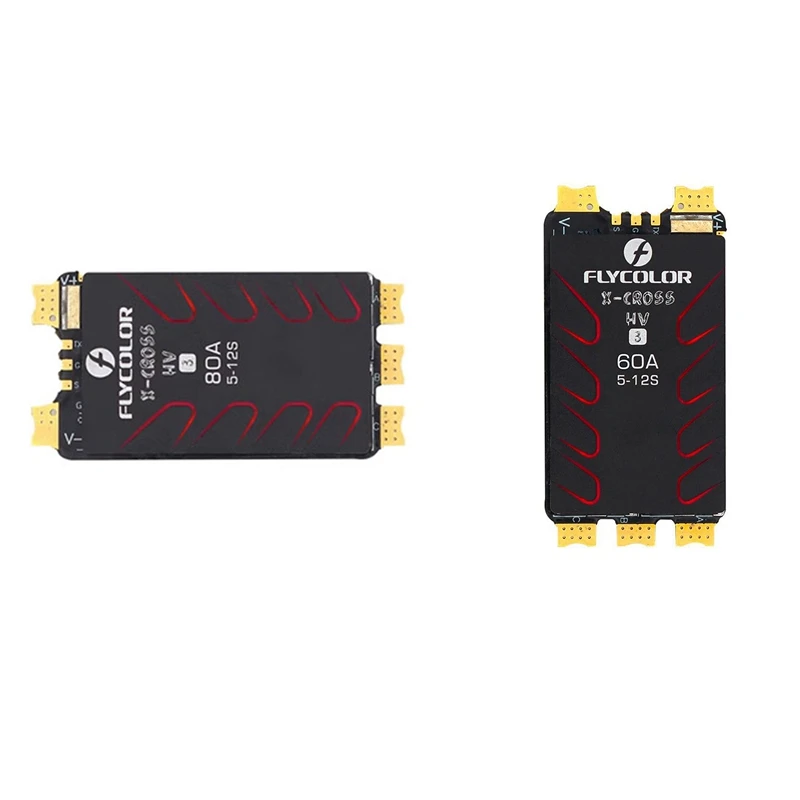 

FLYCOLOR X-CROSS HV3 80A ESC 5-12S Blheli-32 Dshot Proshot 64Mhz 32-битный контроллер скорости для радиоуправляемой модели, простой в использовании