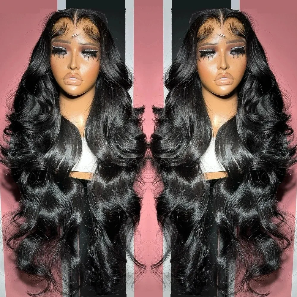 40 Inch 13x6 HD Transparent Lace Frontal Wig Body Wave Wigs Human Hair 1