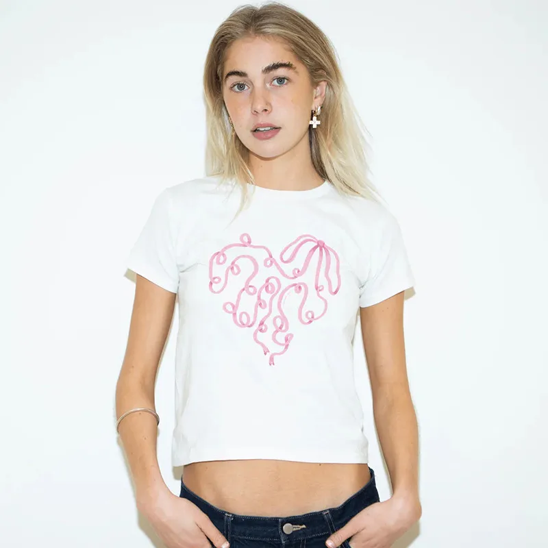 

Женский короткий топ с коротким рукавом, в стиле панк