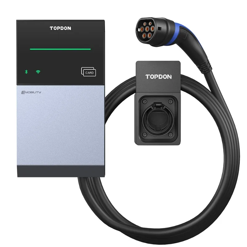

TOPDON Manufacturer Ocpp Level Type 2 1 3 Phase 32A 16A 7kw 11kw 22kw PluseQ AC Lite Fast Charger Station Wallbox EV Car Charger
